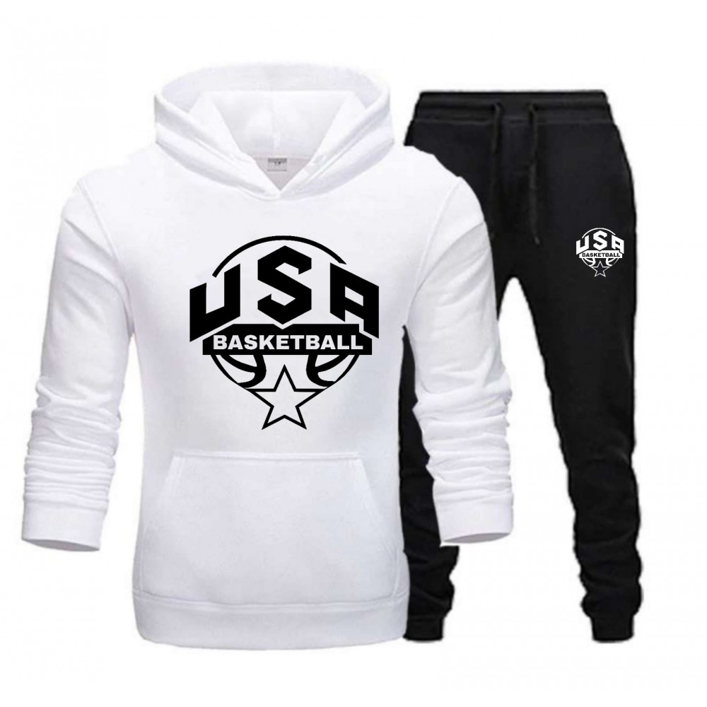 Jogging Surv tement Basketball enfant blanc